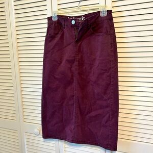 Inherit stretchy jean skirt